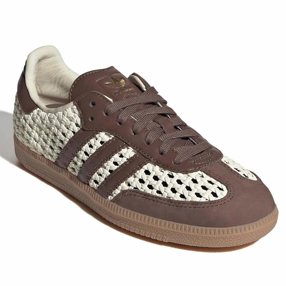 🤎 ADIDAS SAMBA CROCHET LEATHER CREAM 🧴 - Picture 2 of 4